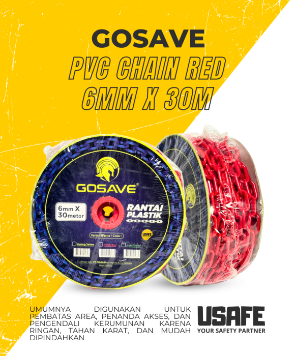 Gosave Rantai 6MM Merah