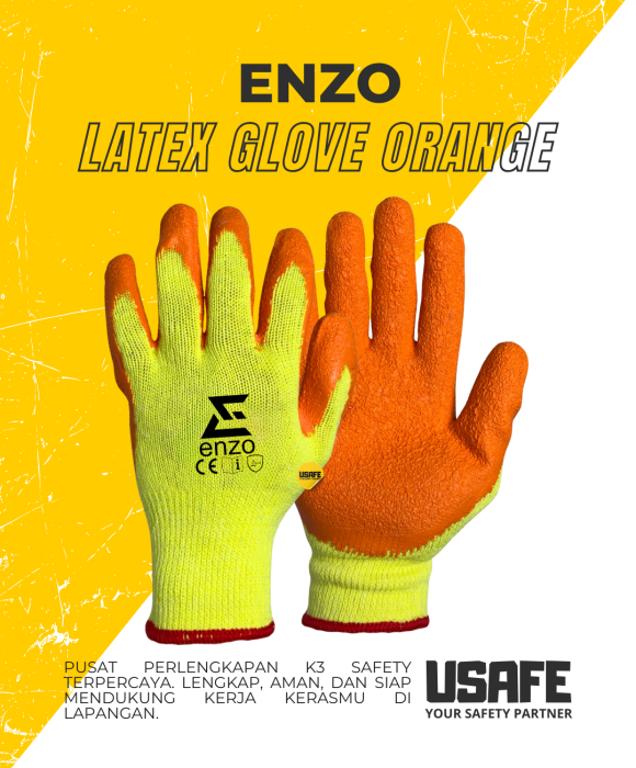 Enzo Glove Latex Orange