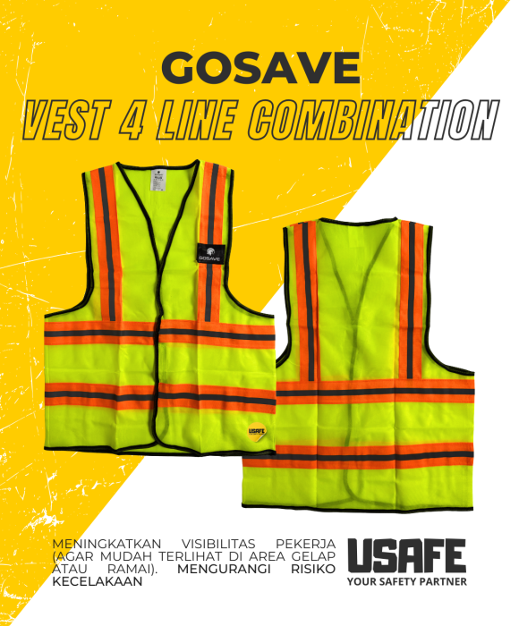 Gosave Vest 4 Line Combination Hijau